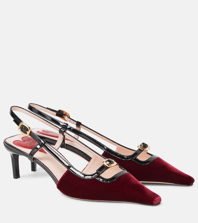 Viv' Canard 55 velvet slingback pumps | Roger Vivier