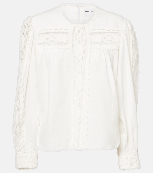 Valmira embroidered linen and cotton top | Marant Etoile