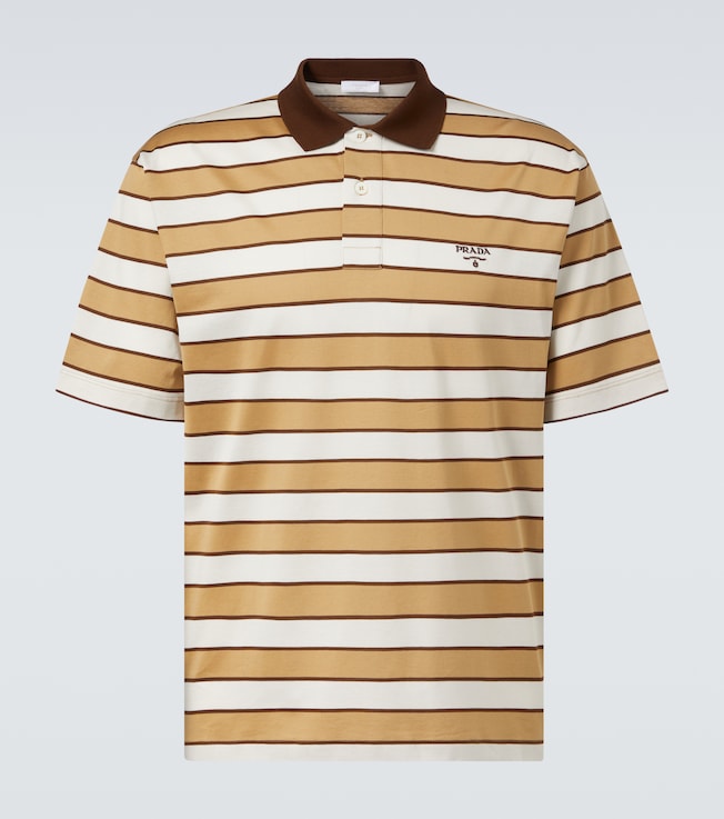 Striped cotton polo shirt | Prada