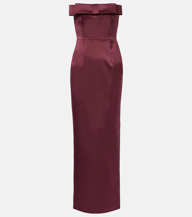Sisu bow-detail satin gown | The New Arrivals Ilkyaz Ozel