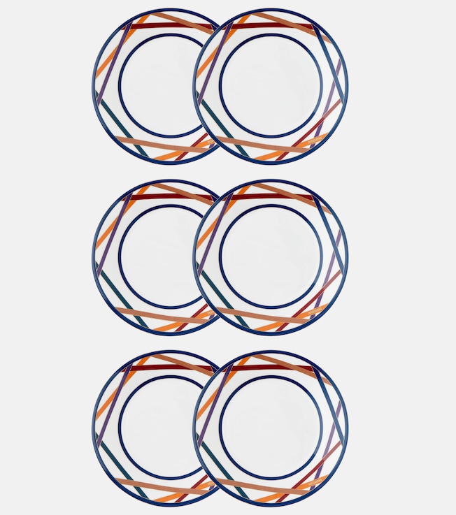 Nastri set of 6 ceramic soup plates | Missoni