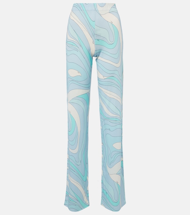 Marmo satin jersey straight pants | Pucci