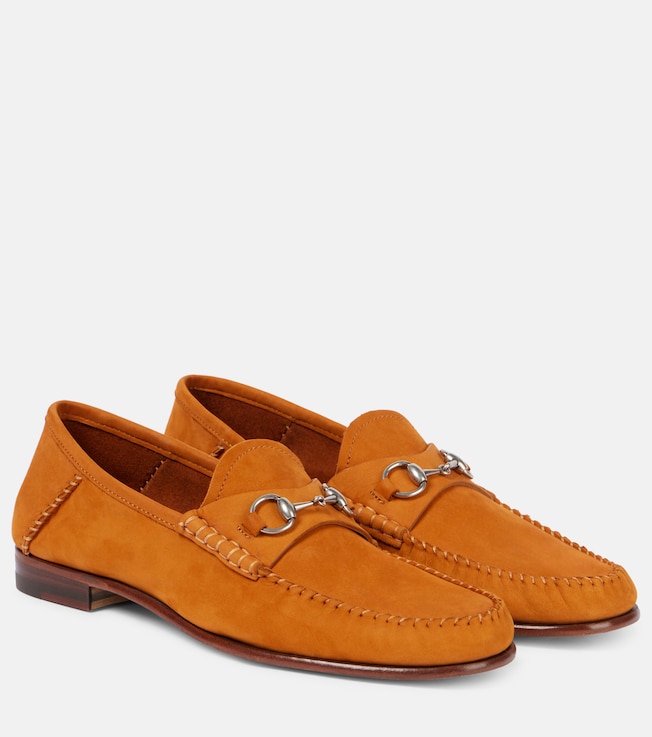 Gigi Horsebit suede penny loafers | Gucci